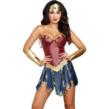 Lady Carnival Halloween Super Woman Costume Superhero Comic Princess Cosplay Fancy Party Dress 2024 - buy cheap