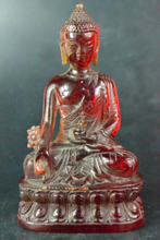 Chinese Collectible Old amber handwork carve buddha sit lotus big vintage Statue 2024 - buy cheap