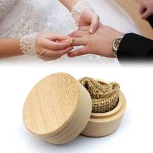 Personalizado rústico casamento caixa de anel de madeira jóias trinket recipiente de armazenamento titular anéis personalizados portador em branco diy 2024 - compre barato