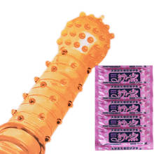 Preservativo masculino 3d, preservativo masculino com muito óleo e espinhos pontilhados para estimular o ponto g, produtos anticoncepcionais seguros 2024 - compre barato
