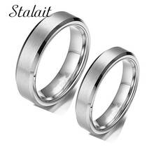 Minimalist Men Women Fashion Jewelry Wire Drawing 316L Stainless Steel Rings Polished Wedding Wedding Ring For Couple Lovers 2024 - buy cheap