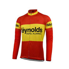 Spanish Cycling Jersey Men Long Sleeve Reynolds Winter Fleece Warm & No Fleece Retro Maillot Ciclismo Mtb/Bike Wear Clothing 2024 - buy cheap