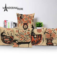 Africano decorativo travesseiro caso menina cavalo flor decoração para casa fronhas em capas de almofada almofadas para sofá cadeira capa 2024 - compre barato