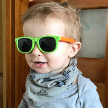 2019 модные детские солнцезащитные очки, силиконовые защитные очки, поляризационные очки для мальчиков и девочек, гибкие солнцезащитные очки для детей, детские очки 2024 - купить недорого