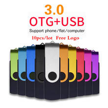 10pcs/lot Metal Usb Flash Drive OTG USB 3.0 for Android Smart Phone 8GB 4GB Pendrive 64GB 32GB 16GB Memory Stick Gift Free Logo 2024 - buy cheap