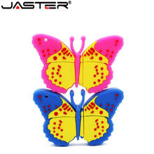 JASTER-memoria usb 2,0 de 4gb, 8gb, 16gb, 32gb y 64GB, modelo de mariposa adorable 2024 - compra barato