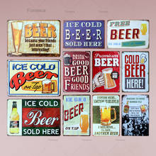 Placa de Metal Retro para decoración de pared, letreros de buena cerveza, buenos amigos, Bar, hogar, arte, restaurante, Cuadros, 30x20cm, A-5294 2024 - compra barato