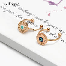 EVIL EYE White Blue Turkish Evil Eye Open Ring Gold Color Copper Finger Ring Party Fashion Jewelry for Women Girls Mem BE105 2024 - buy cheap