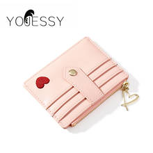 YOJESSY-cartera corta para mujer, monedero con cremallera, tarjetero 2024 - compra barato