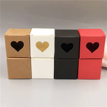 24Pcs/Lot Colorful Kraft Paper Hollow Heart Cube Boxes For Aromatherapy Candle Package Container Storage Boxes Accept Customized 2024 - buy cheap