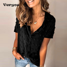 Women Short Sleeve Shirt Button Up Shirt Women T-Shirts Fashion Pink Tee Turn Down Collar Summer Top Office Casual Loose T Shirt 2024 - buy cheap