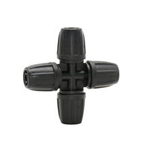 8/11 hose tee barb Cross connector With lock nut 4- way connector 3/8" water splitter 4pcs 2024 - buy cheap