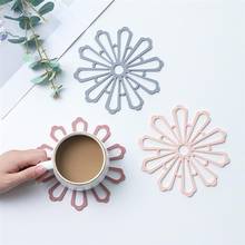 Rubber Coaster Tableware Kitchen Accessories Silicone Mat Placemat Table Mat Heat Insulating Hollow Flower Pot Bowl Pad 2024 - buy cheap