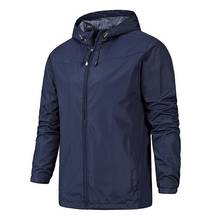 Abrigo impermeable a prueba de viento para hombre, Chaqueta ligera con capucha y cremallera, ropa deportiva para exteriores, Invierno 2024 - compra barato