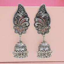 Afghan Indian Jhumka Jewelry Bohemia Ethnic Metal Birds Shape Big Bells Drop Dangle Earrings For Women pendientes Mujer 2024 - buy cheap