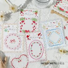 30 sheets Lace frame strawberry Memo Pad Cute Message Notes Decorative Notepad Note paper Memo Stationery Office Supplies 2024 - buy cheap