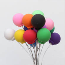 1 шт. разноцветный мини воздушный шар, детский душ, торт, Topper мальчик и девочка, день рождения, кекс, верхний флаг, украшение, глина, ремесла для детей, подарок 2024 - купить недорого