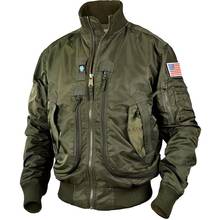 Chaqueta militar táctica cálida para hombre, parka bomber de aviador, abrigo de combate a prueba de viento con múltiples bolsillos, 2021 2024 - compra barato