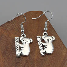 Pendientes colgantes de oso Koala australiano para mujer y niña, joyería de animales, dijes de regalo, regalo para adolescentes, recuerdo 2024 - compra barato