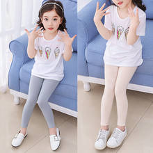 New Girls Pencil Pants Thin Leggings Kids Long Trousers Spring Autumn Children Skinny Pants for Girls Kids Solid Pant 4-12 Years 2024 - buy cheap