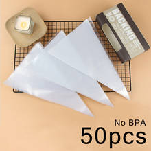 50pcs Disposable Piping Bag No BPA Pastry Bag Set Cake Fondant Decorating Tools Pastry Tip Set Baking Accessories 2024 - buy cheap