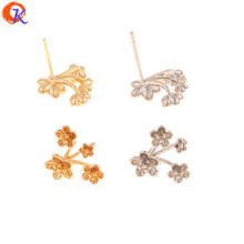 Diseño Cordial 30 Uds. 12*14MM accesorios de joyería/Fabricación de pendientes DIY/forma de flor/chapado en oro genuino/hecho a mano/pendientes 2024 - compra barato