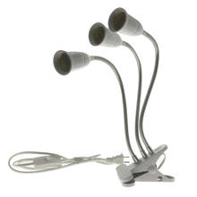 Soporte Flexible para lámpara de escritorio, Base E27, enchufe con cuello de cisne, Cable con interruptor de encendido y apagado para planta doméstica, 360 grados, UE, EE. UU. 2024 - compra barato