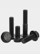 Tornillos de brida hexagonales de 8,8 niveles M10, tornillo hexagonal exterior de acero al carbono, color negro, 20mm-40mm de largo, 2 piezas 2024 - compra barato