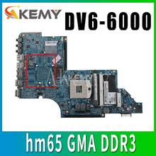 Для HP pavilion DV6 DV6-6000 материнская плата для ноутбука 665993-001 hm65 GMA HD3000 DDR3 Материнская плата Тест OK DV6-6000 материнская плата 2024 - купить недорого