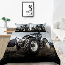 Tractor Bedding Set Queen Size Lifelike Cool Fashionable Duvet Cover 3D Queen Twin Full Single Double Comfortable Bed Set 2024 - buy cheap