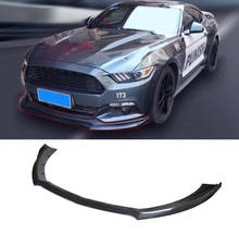 ForFord For Mustang 2015 2016 2017 3pcs Carbon Fiber Look /Black Car Front Bumper Splitter Lip Diffuser Spoiler Bumper Body K 2024 - buy cheap