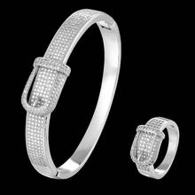 Zlxgirl jewlery Cubic Zirconia Belt Bangles & Bracelets with ring jewelry sets Luxury Brand Bangles Jewelry free shipping 2024 - buy cheap