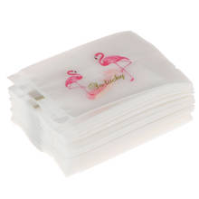 100pcs 5.5*8.5cm Plastic Bag Party Gift Flamingo Cookie Bag Packaging Bag Handmade Biscuit Plastic gift bags Scrub Sealing 2024 - buy cheap