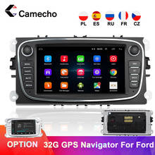 Camecho 2 din Android 8.1 For FORD Focus 2 II EXI MT 2 3 Mk2 Mondeo 9 S-MAX C-MAX Galaxy Car Radio GPS Multimedia Player 2G+32G 2024 - buy cheap