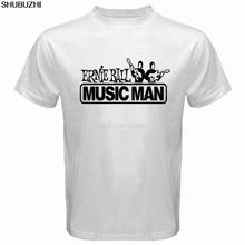 Camiseta masculina estampada com gola o, manga curta, novo ernie ball, camiseta de algodão para homens, com logo música do mundo 2024 - compre barato