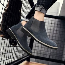 Botas masculinas quentes e de couro, calçado estilo oxford para homens de inverno, calçado de cano curto, tamanho grande, novo, 2020 2024 - compre barato