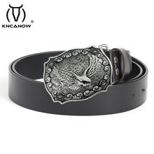 Cowhide Belt For Men Alloy Eagle Buckle Luxury Male Western Punk Cowboy Pants Really Leather Authentic Gift Designer Waist Strap 2024 - buy cheap