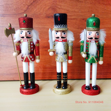 Muñeco de soldado de la suerte, artesanía de madera Natural de 30cm, decoraciones navideñas para el hogar, la Oficina, decoración de escritorio, accesorios para habitación de niños 2024 - compra barato