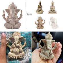 MagiDeal 2018 New Thailand Fengshui Elephant Statue The Hue Sandstone Ganesha Buddha Sculpture Handmade Figurine 2024 - buy cheap