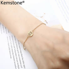 Kemstone Fashion Lucky Longevity Gold Silver Plated Stainless Steel Bracelet Earrings Necklace Jewelry Gift for Women Monther 2024 - buy cheap