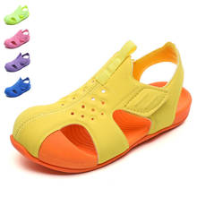 Детские сандалии для мальчиков и девочек, детские пляжные сандалии с мягкой нескользящей подошвой, летняя детская обувь, Детская уличная спортивная обувь 2024 - купить недорого