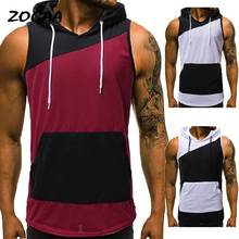 ZOGAA Men's Hoodie Vest Sleeveless Casual Sports Slim Vest Hooded Hip Hop Street Clothing Workout Elastic Men's Vest 2024 - buy cheap