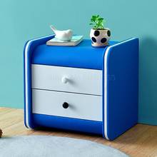Mesa de cabeceira de couro com desenho, bonitinha, azul, para meninos e meninas, para o quarto de mini princesa, arte simples 2024 - compre barato