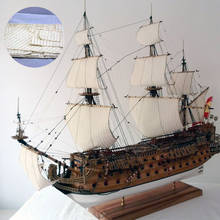 New Hobby Scale 1/50  Luxury classic sail boat San Felipe warship 1200 mm 47.2" Wooden Ship Model Kits with Sail Xmas gifts 2024 - buy cheap