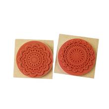 1 Pcs/lot New Romantic Lace Flower Square Wooden Stamp DIY Scrapbooking Gift Rubber Stamps 4.5X4.5cm 2024 - buy cheap