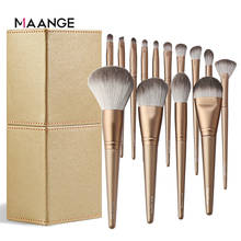 MAANGE 14Pcs Makeup Brushes Set Cosmetic Foundation Powder Blush Eye Shadow Lip Blend Wooden Make Up Brush Tool Kit with Holder 2024 - buy cheap