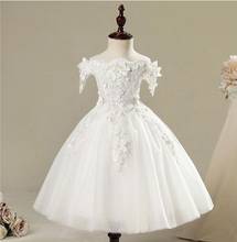 Baby Kids Flower Princess Baptism Party Tutu Dress For Girls Infant Girl's Christening Birthday Dress Toddler Carnival Vestidos 2024 - buy cheap