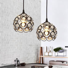Luminária pendente de cristal led, lustre moderno nórdico para decoração, sala de estar, quarto, cozinha 2024 - compre barato