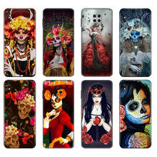 Black tpu Case For Xiaomi Redmi 7A 8 8A 9 9A 9C Case Redmi Note 8T 8 Pro T Note 9 9S 9 Pro Case Catrina rose girl Skull Art 2024 - buy cheap