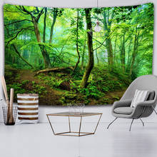 Green Shade  Tree Tapestry Wall Hanging Sandy Beach Picnic Rug Camping Tent Sleeping Pad Home Decor Bedspread Sheet Wall Cloth 2024 - buy cheap